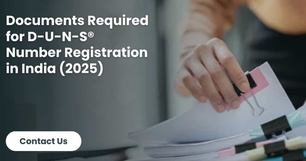 Documents Required for DUNS Number